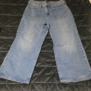 J. Crew Light Blue Flare Crop Jeans